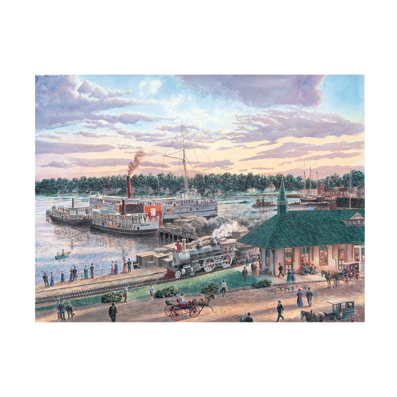 Art sur toile, "Harbor Springs Mich" par Stanton Manolakas, H 24 po x l 32 po x P 2 po