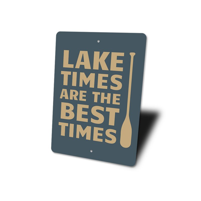 Signe en aluminium Lake Time, H 14 po x l 10 po x P 0,04 po