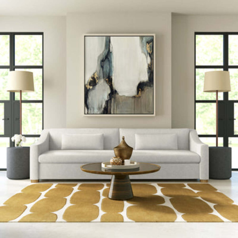 Crosby Slope Arm Sofa, 32.5" H x 96" W x 38" D, Ebony, Plush Velvet Silver Streak