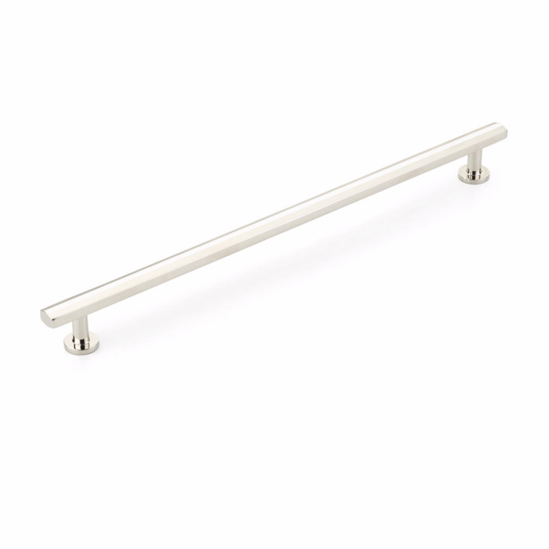 Polished Nickel Modern Cabinet Pull with Mounting Hardware