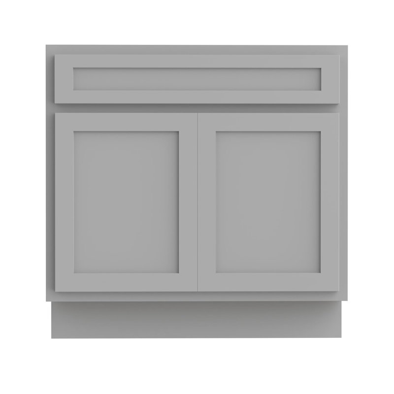 Base de meuble-lavabo simple Hibbitts 39 po seulement, gris