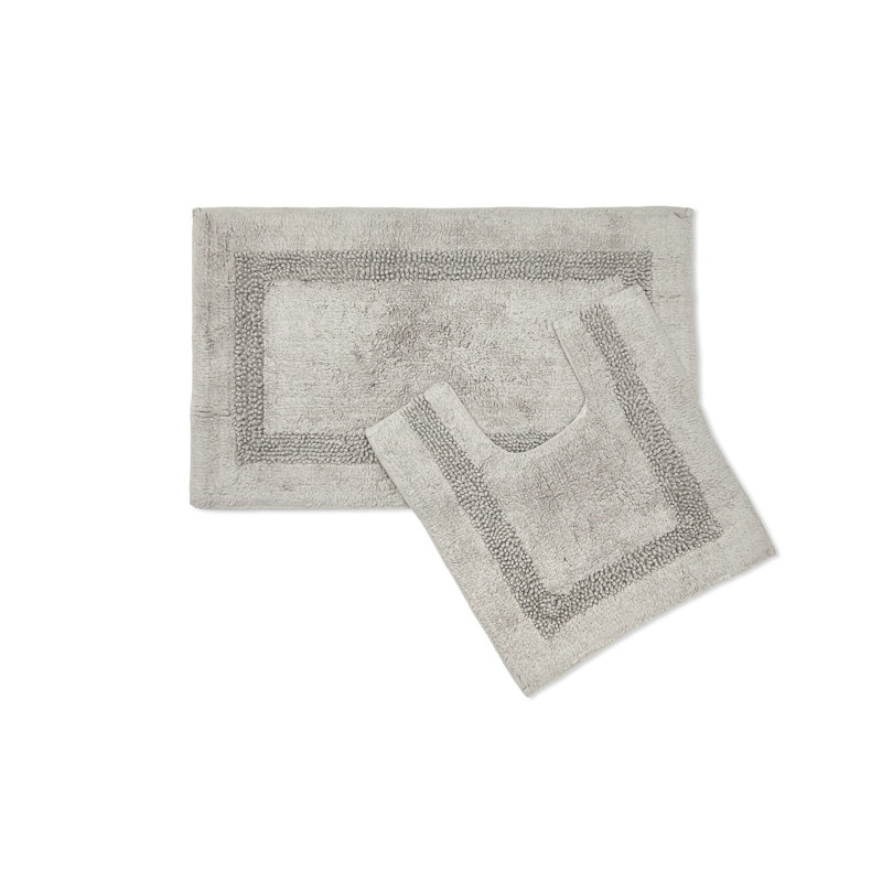 Cotton Non-Slip Bath Rug, Red