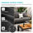Aluminum Patio Conversation Set with Removable Cushions-1055831118