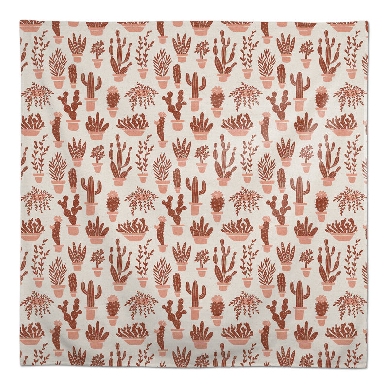 Nappe Houseplants On Linen Green 2, Rouge