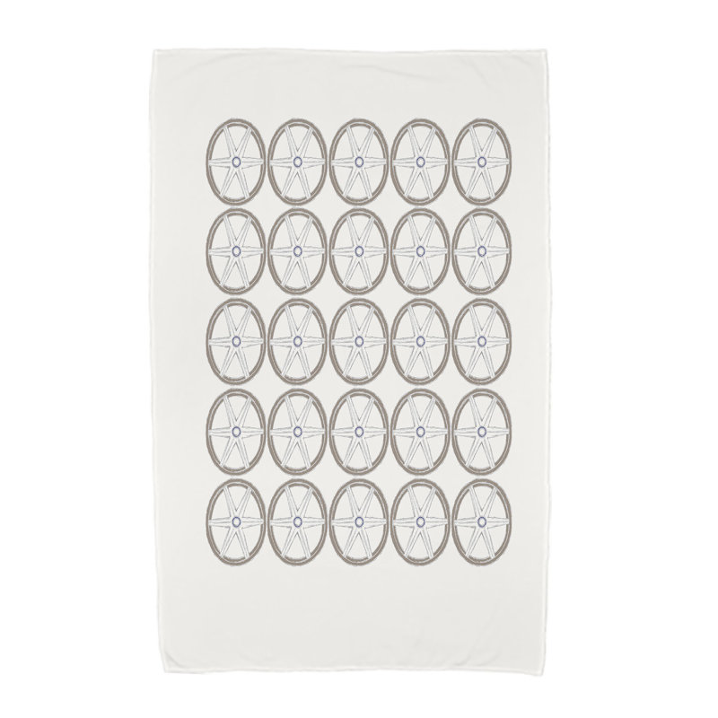 Serviette de bain à imprimé géométrique Aksel, Ivoire