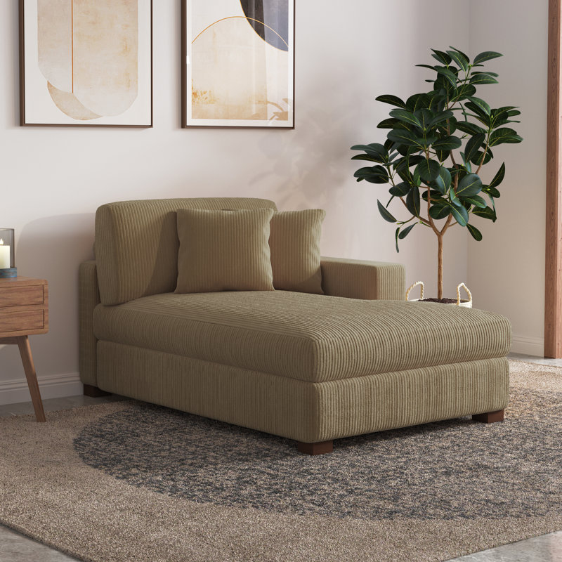 Milbrey Desborough Chaise Lounge, Right Hand Facing, Camel