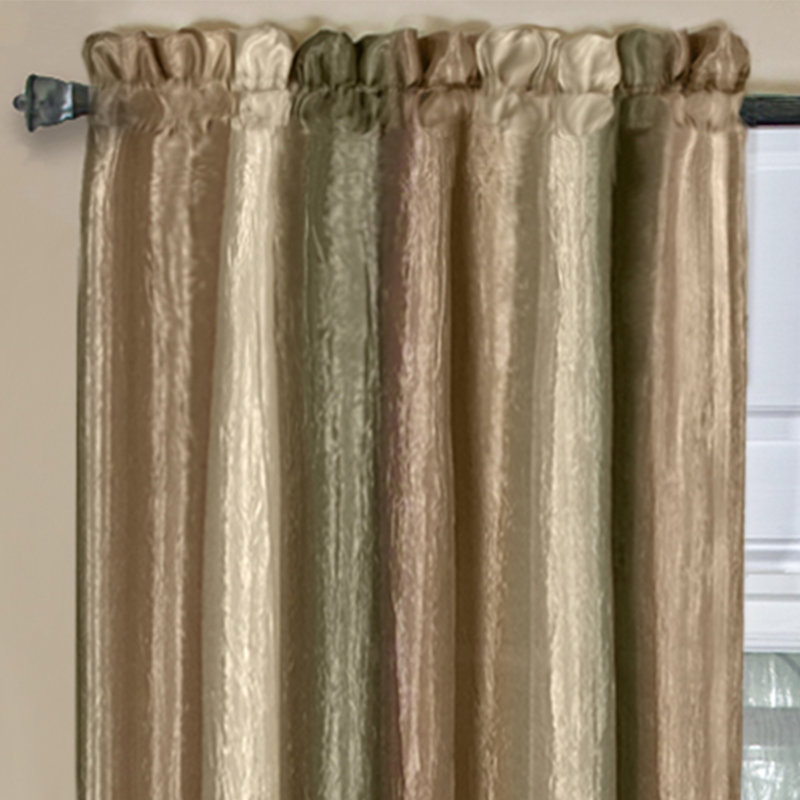 Velia Cotton Blend Sheer Curtain Single Panel, Earth, 50" W x 84" L