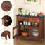 Armoire à café avec 2 tiroirs et 1 compartiment ouvert