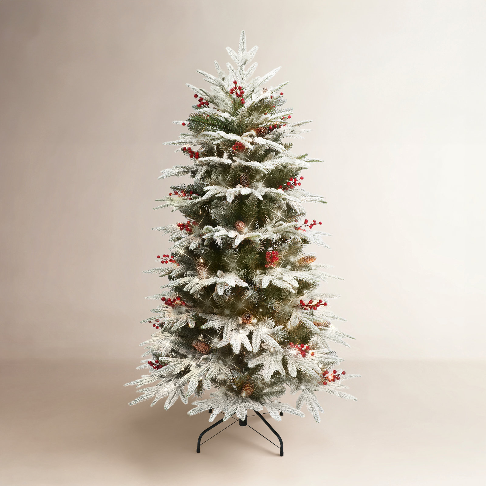 54' Lighted Artificial Fir Christmas Tree