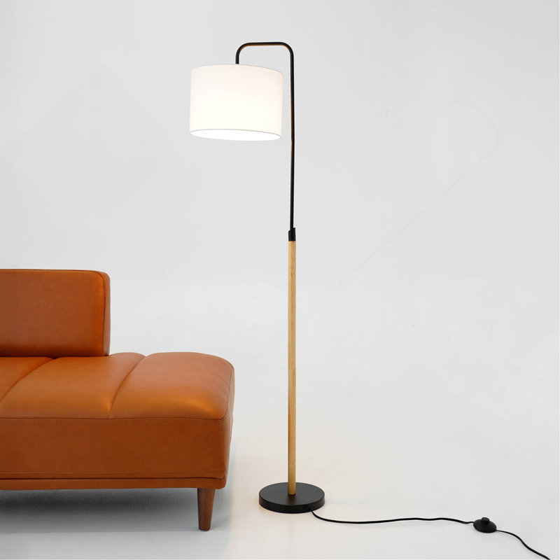 Arc Floor Lamp With Cylinder Shade