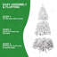 Arbre de Noël blanc avec fil mémoire, arbre en PVC artificiel à charnière, arbre de Noël des Fêtes facile à assembler pour la décoration intérieure (ornements non inclus)-116893381
