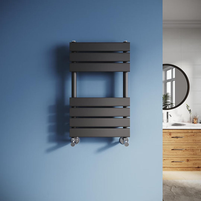 Stefin 7 Wall Towel Rack, Matte Black