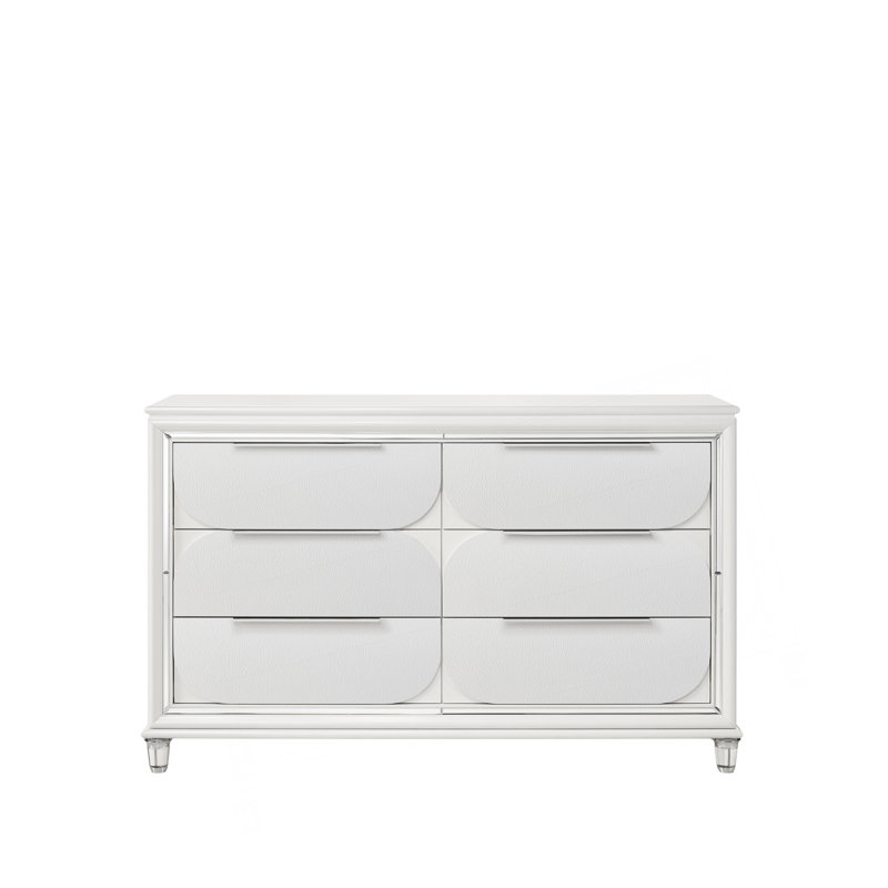 Commode Tarian, finition blanc perle BD02320