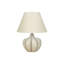 Lighting, h 21 po, lampe de table, résine crème, abat-jour ivoire / crème, transitionnel