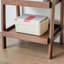 Banc de rangement en chêne de couleur noyer, étagère à chaussures en bois de hêtre à 3 niveaux pour salle de bain, salon, chambre à coucher, couloir, patio, cuisine-111873727