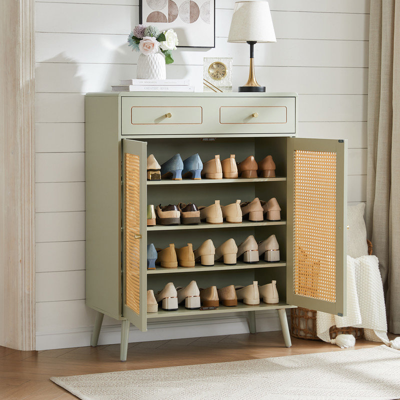 Armoire de rangement pour 20 paires de chaussures, Vert