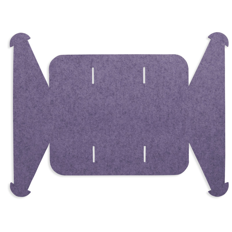 Panier en feutre double, Lilas, H 4 po x l 16 po x P 9 po