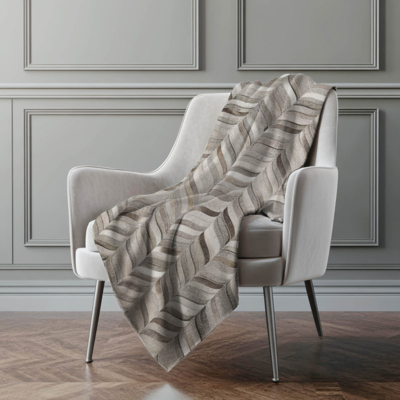 Addison Machine Washable Sherpa Herringbone Throw Blanket