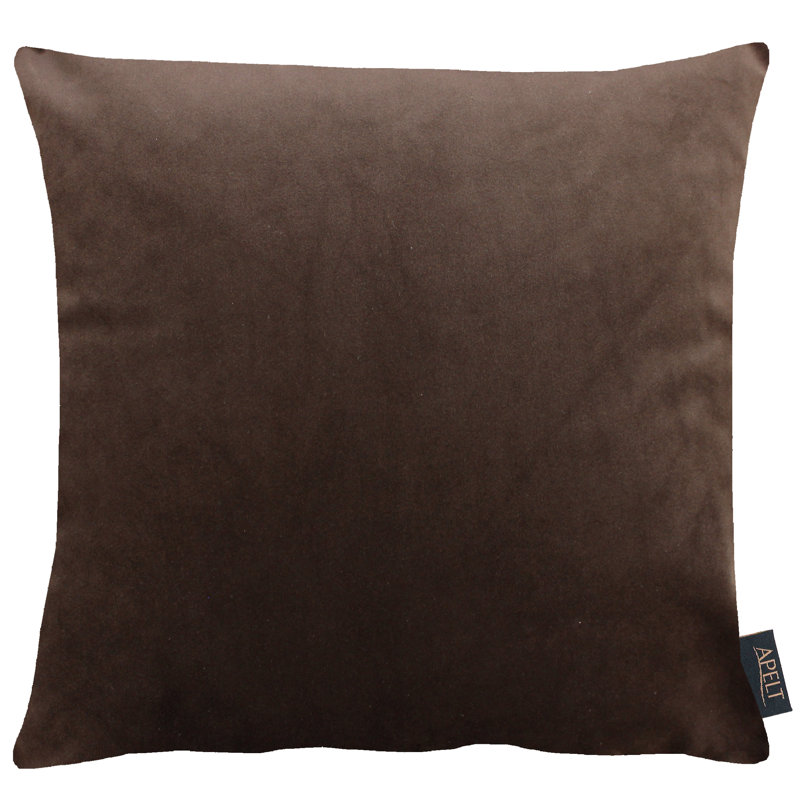 Square Cushion, 45cm H x 45cm W x 5cm D, Dark Brown