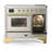 Majestic III Series 40 Inch Induction Range with 6 Induction Elements in Stainless Steel (Brass Trim)-124828930-124828929
