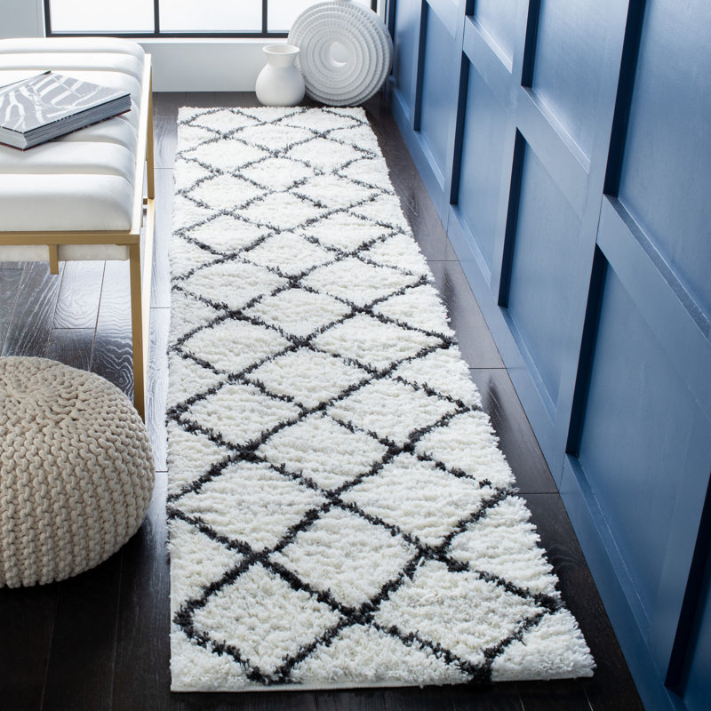 Tapis à performance géométrique Powe, Tapis de couloir 2 pi 2 po x 9 pi