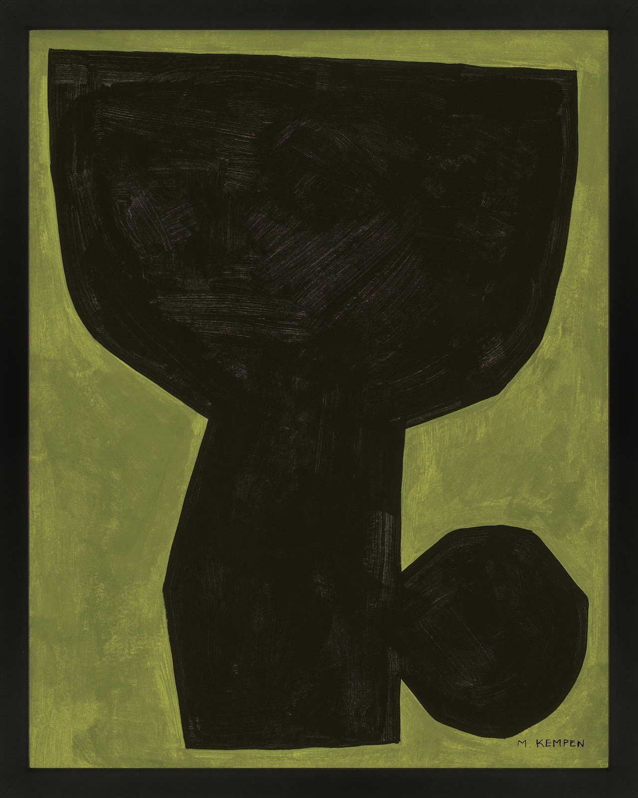 Module On Green 1 by Michael Kempen, Black, 30" H x 24" W x 1.25" D