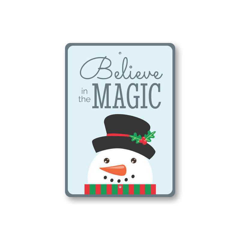 Panneau en aluminium «Believe In The Magic», H 18 po x l 12 po x P 0,06 po