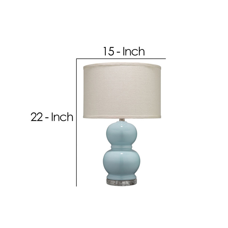 Ridgell Ceramic Table Lamp, Blue