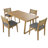 Multi-Person Outdoor Acacia Wood Dining Set With Thick Cushions-548295171