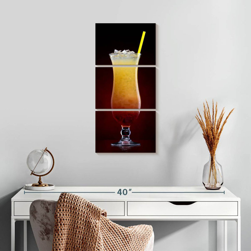 Téquila Sunrise Cocktail, H 27 po x l 12 po