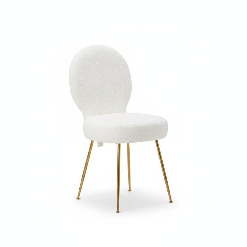 Tabouret de coiffeuse en polaire Sherpa