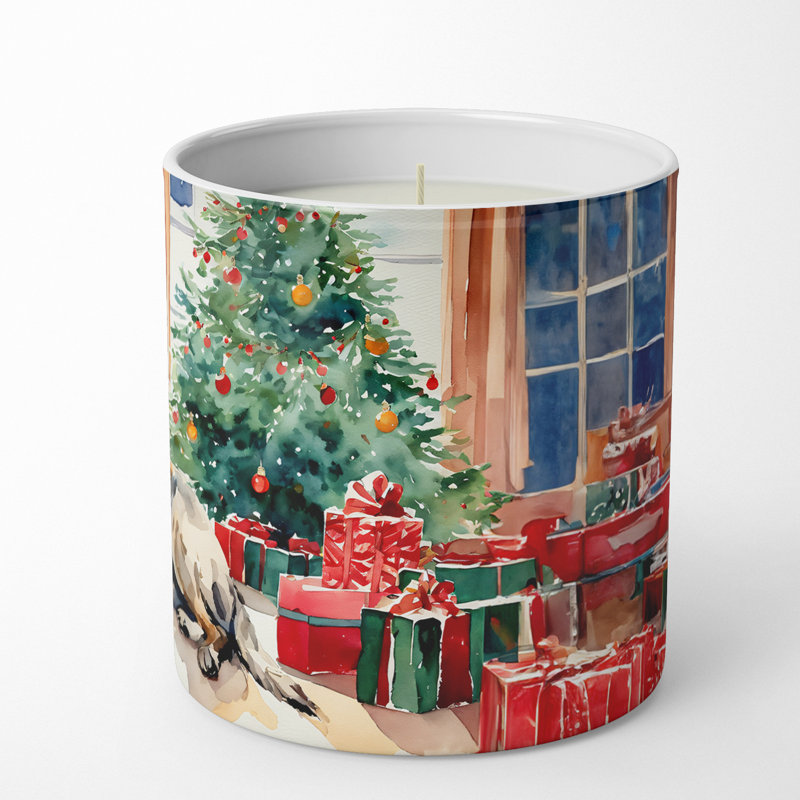 Christmas Tree Scented Tumbler Candle with Ceramic Holder