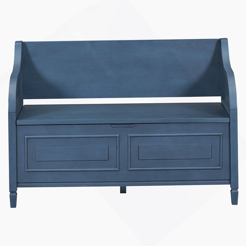 Rustic Multifunctional Storage Bench (Antique Navy), Antique Navy