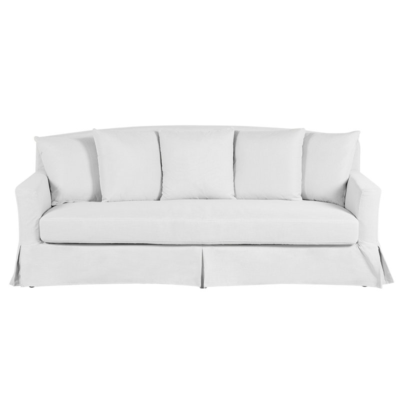 Dark 3 Seater Sofa, White
