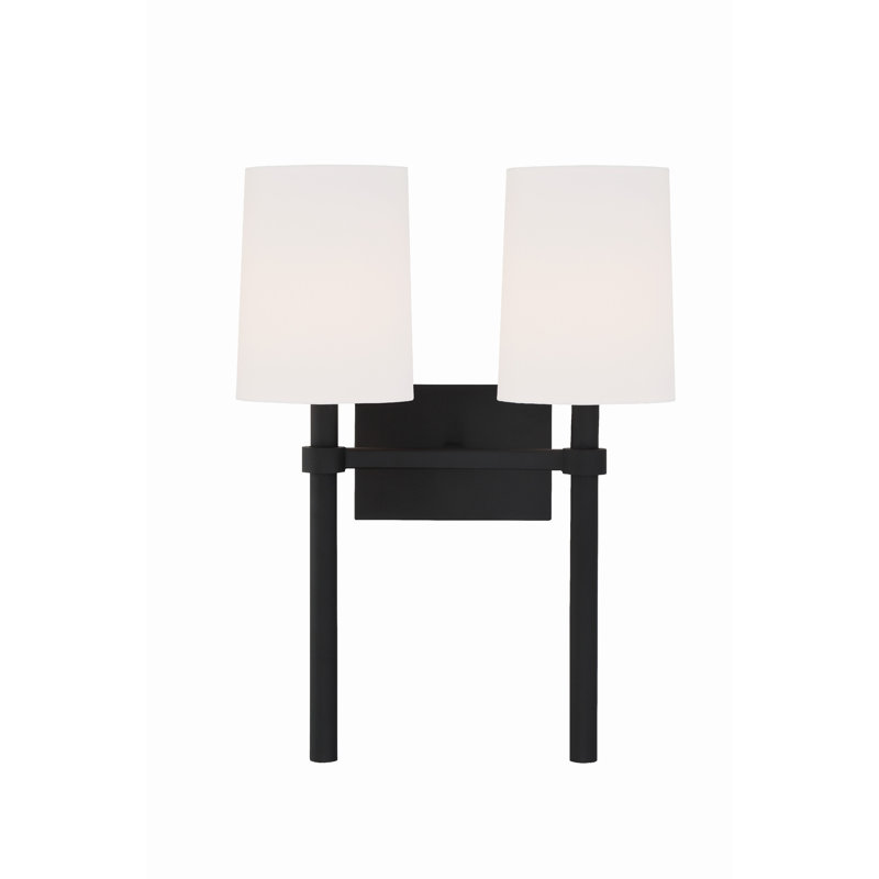 2 - Light Dimmable Wallchiere, Black Forged