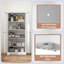 Armoire de cuisine blanche en métal autoportante avec 4 tablettes réglables