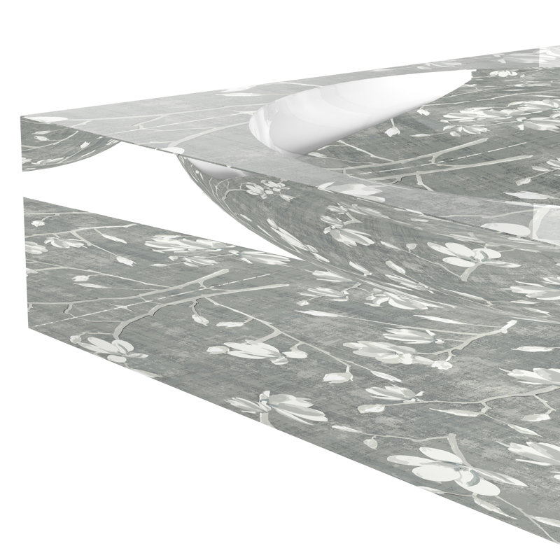 Bloom Acrylic Decorative Tray, 6"W x 6"D x 2"H