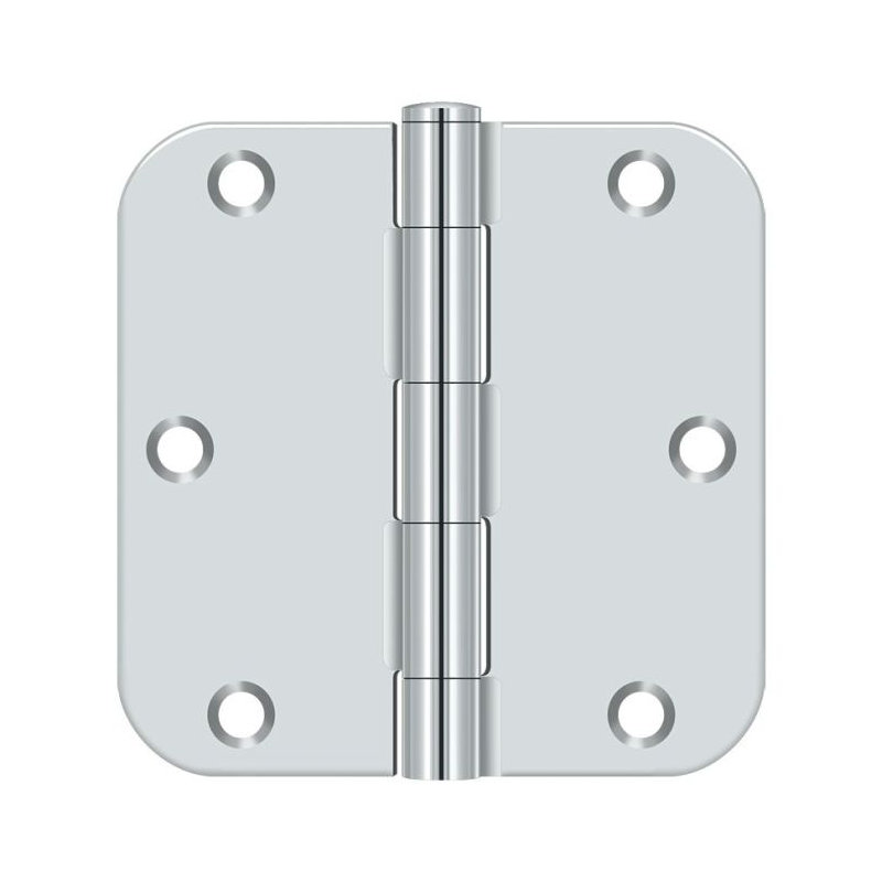Steel Butt Bearing Hinge, Bright Chrome