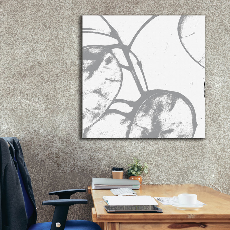 «Silver Dollars 1» par Erin Clark, art mural sur toile, H 37 po x l 37 po x P 1,5 po