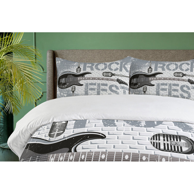 King Grunge Rock Music Microfiber Duvet Cover Set