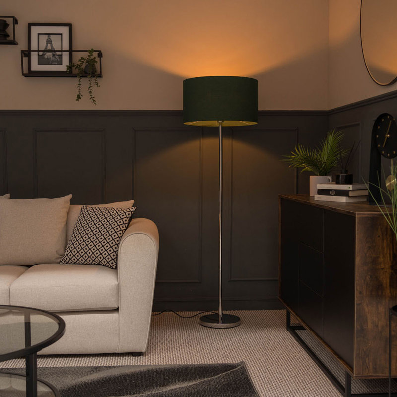 129cm Torchiere Floor Lamp, Green