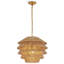 Dia 17.72 Inches, 1-Light Modern Farmhouse Chandelier With Hand-Weaving Shade