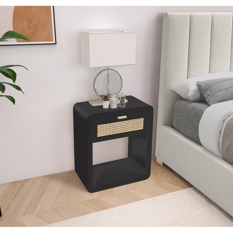 Langham 1 - Drawer Nightstand, Black