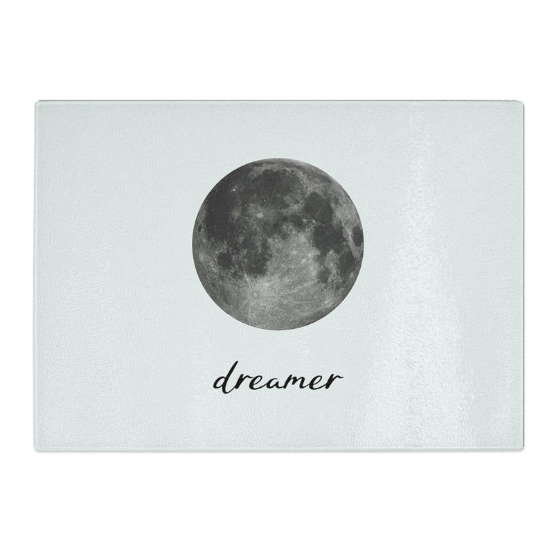 Dreamer Typography Chopping Board, 0.4cm H x 20cm W x 28.5cm L