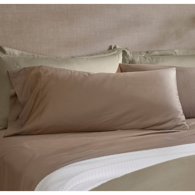 Signature Hemmed Sheet Set, Twin Sheet Set with 1 Pillowcase, Walnut