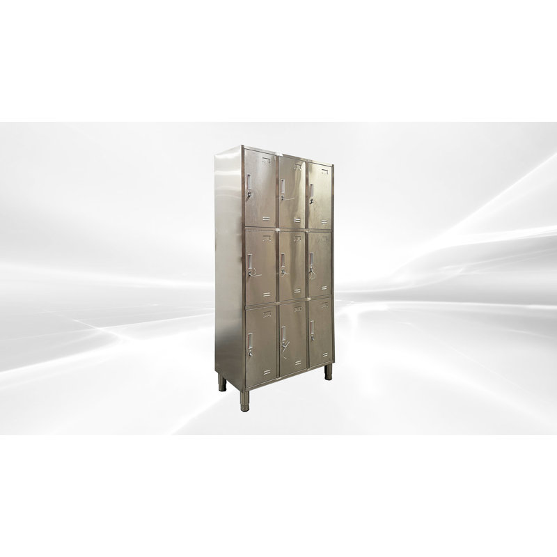 Casier en acier inoxydable 9 portes Nsf assemblé