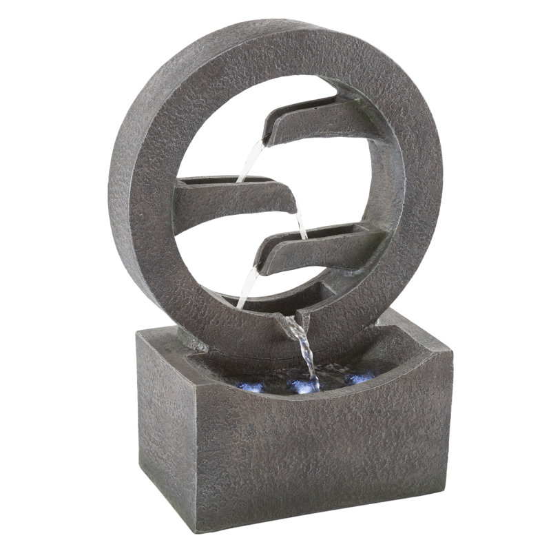 Weather Resistant Floor Fountain with Light