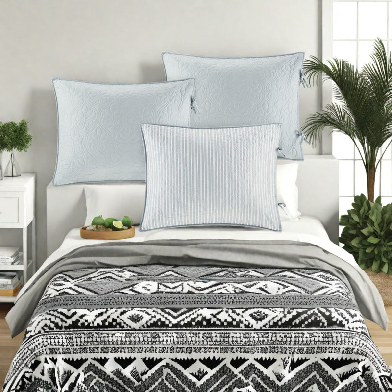 Ensembles de literie confortables en coton gris pour les chambres modernes