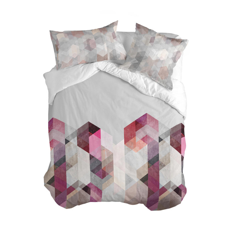 Amillie Cotton Geometric Shapes Duvet Cover, 220 x 240cm Duvet Cover