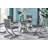 Aindrias Round Glass Top Metal Base Dining Table